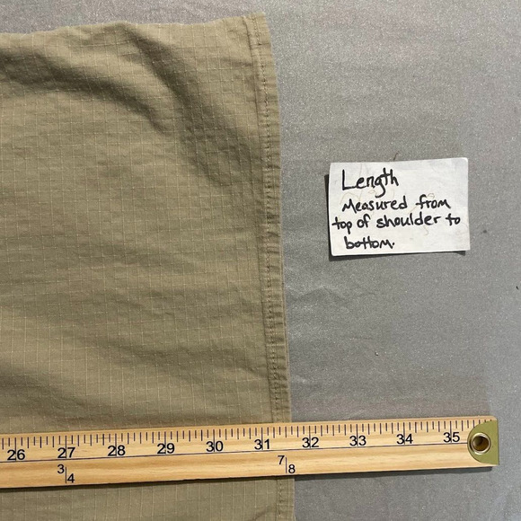 Dickies Mens Size XL Tan Khaki Button Up Ripstop Shirt Utility Workwear Casual - Picture 8 of 9